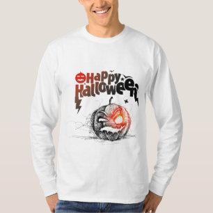 Halloween Pumpkin Face For Men Costume  T-Shirt
