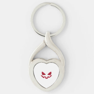 Halloween Pumpkin Face   Key Ring