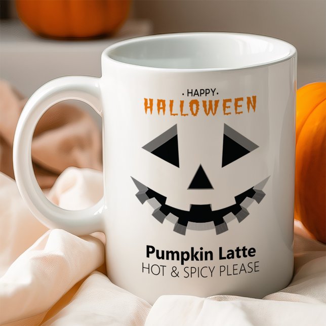 Halloween Pumpkin Face Latte Lover Mug (Creator Uploaded)
