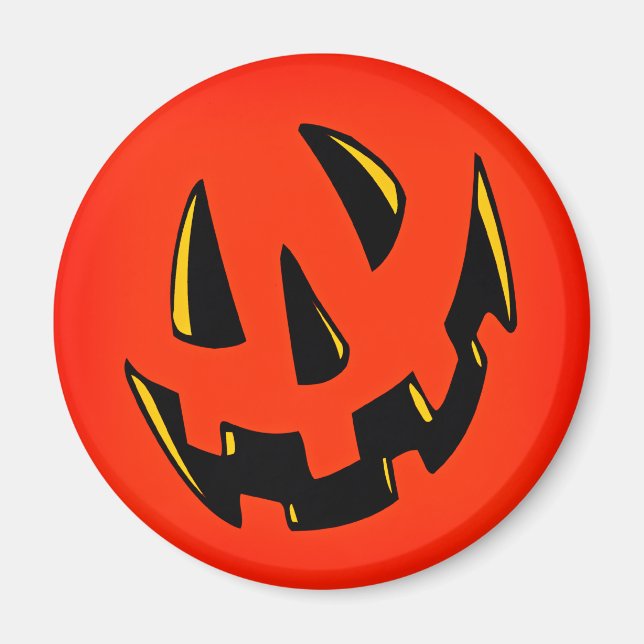 Halloween Pumpkin Face Magnet (Front)