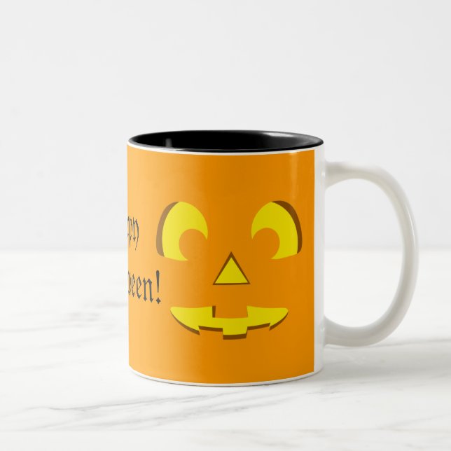 Halloween Pumpkin Face Mug (Right)