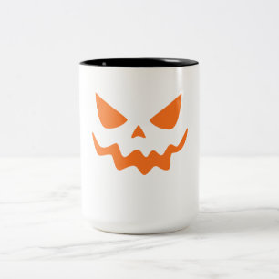 Halloween Pumpkin Face Mug – Cute & Festive Orange