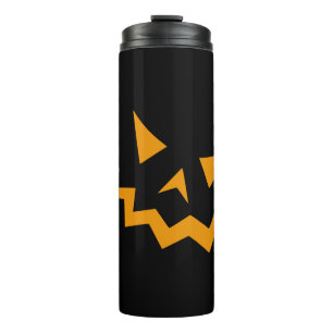 Halloween Pumpkin Face - Orange Horror Thermal Tumbler