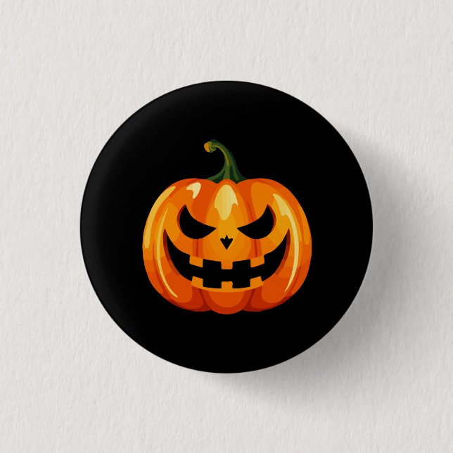 Halloween Pumpkin Face Scary 3 Cm Round Badge (Front)