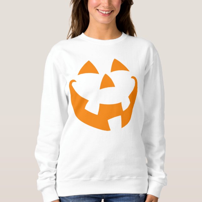 Halloween Pumpkin Face Sweatshirt (Front)