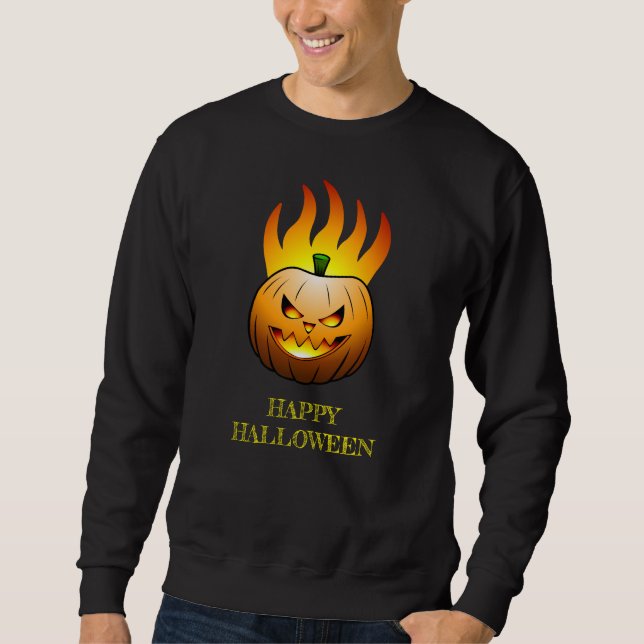 Halloween Pumpkin Face Sweatshirt (Front)