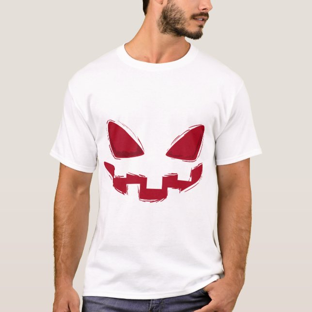 Halloween Pumpkin Face   T-Shirt (Front)