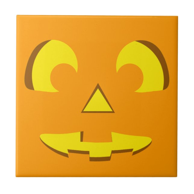 Halloween Pumpkin Face Tile (Front)