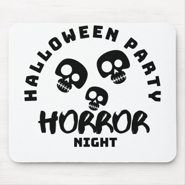 Halloween Pumpkin Face | Trick or Treat Style Mouse Pad (Front)