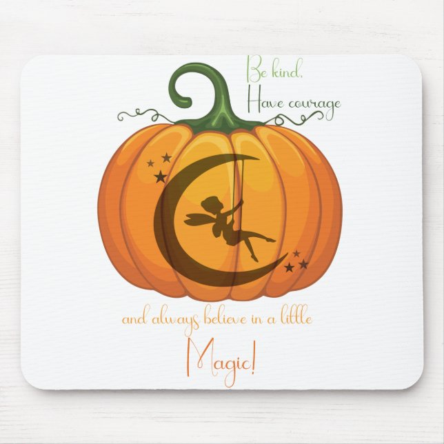 Halloween Pumpkin Fairy design Mouse Pad (Front)