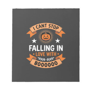 Halloween Pumpkin Falling In Love Notepad