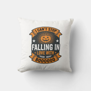 Halloween Pumpkin Falling In Love Vintage Shirt De Cushion
