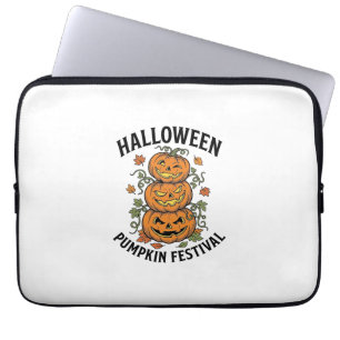 Halloween Pumpkin Festival Vintage Jack O Lantern  Laptop Sleeve