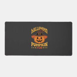Halloween Pumpkin Fun Witch Hat Cartoon Desk Mat
