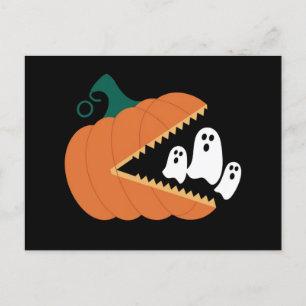 Halloween Pumpkin Funny Ghosts Boys Kids Postcard