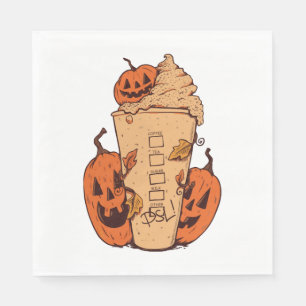 Halloween Pumpkin Funny Halloween Pumpkin Napkin