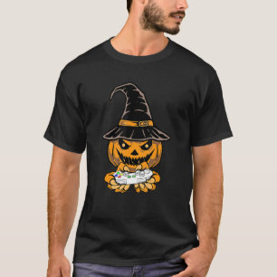 Halloween pumpkin gaming halloween fan spooky cont T-Shirt