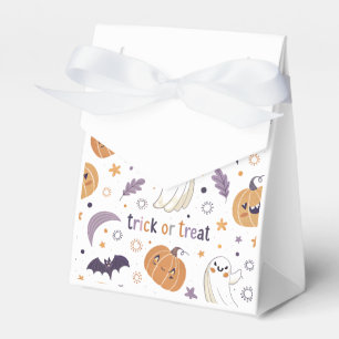"Halloween Pumpkin Ghost and Bat Favour Box" Box