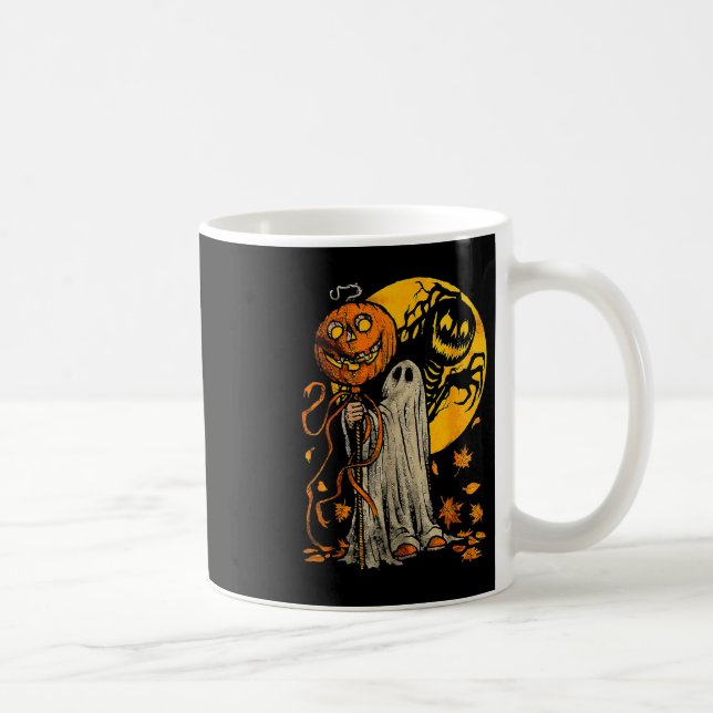 Halloween Pumpkin Ghost Autumn  Coffee Mug (Right)