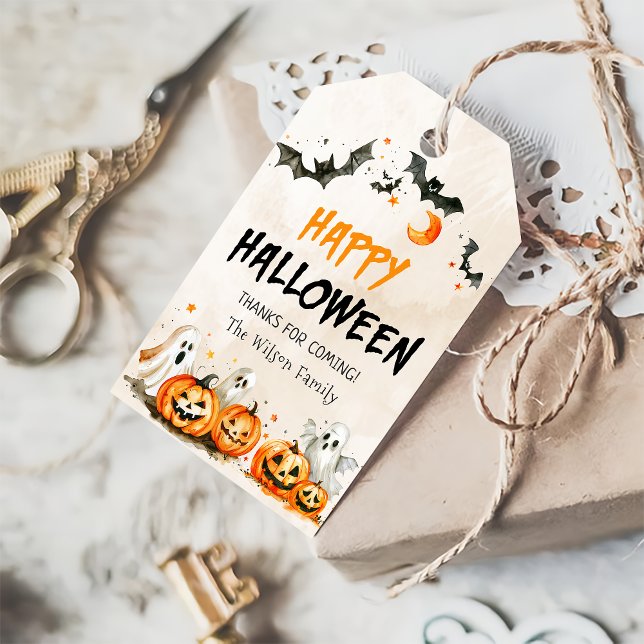 Halloween Pumpkin Ghost  Gift Tags (Creator Uploaded)