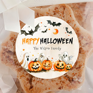Halloween Pumpkin Ghost Party Sticker