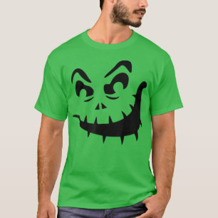 Halloween Pumpkin Ghost Spooky Face Scream Mask Fa T-Shirt