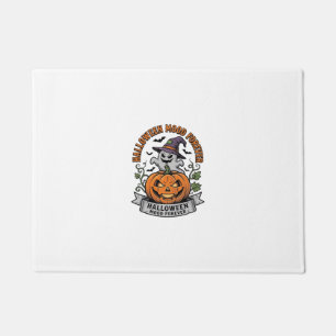 Halloween Pumpkin Ghost Vintage Engraving Shirt_1 Doormat