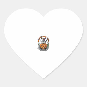 Halloween Pumpkin Ghost Vintage Engraving Shirt_1 Heart Sticker