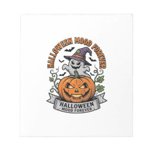 Halloween Pumpkin Ghost Vintage Engraving Shirt_1 Notepad