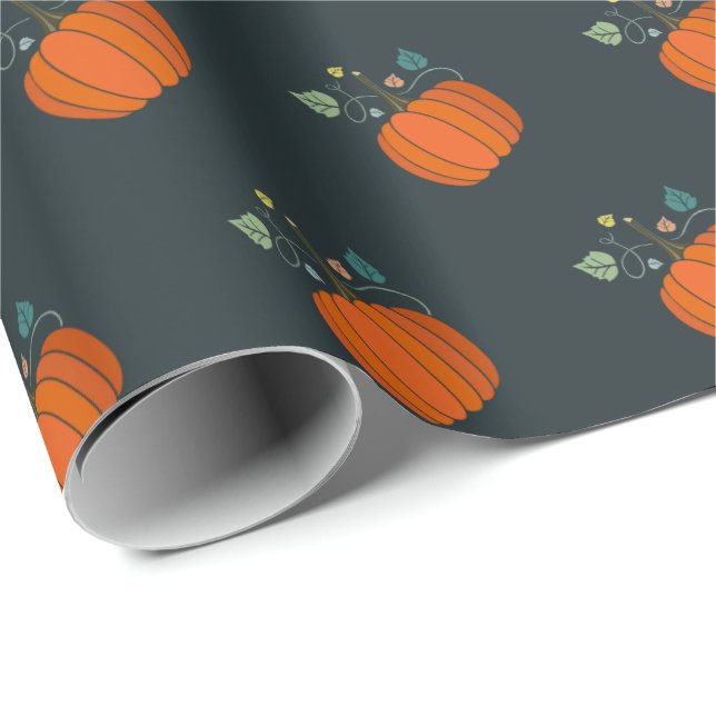 Halloween Pumpkin Gift Wrapping Paper (Roll Corner)