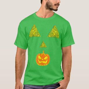 Halloween pumpkin Gourd jack o lantern face yellow T-Shirt