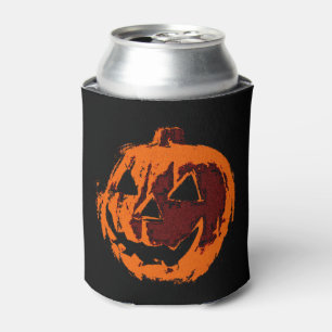Halloween Pumpkin - grunge style + your ideas Can Cooler