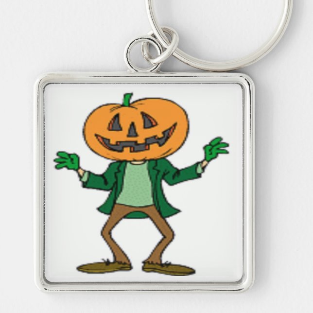 HALLOWEEN PUMPKIN HEAD KEY RING (Front)