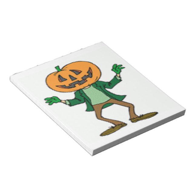 HALLOWEEN PUMPKIN HEAD NOTEPAD (Angled)
