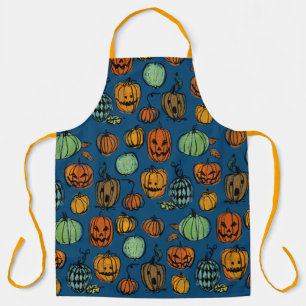 Halloween pumpkin heads apron