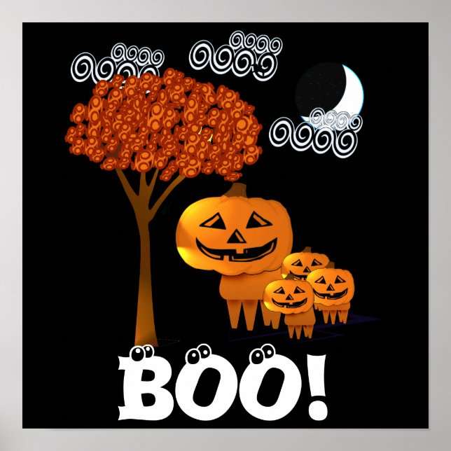 HALLOWEEN PUMPKIN HEADS POSTER (Front)