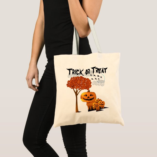 HALLOWEEN PUMPKIN HEADS Trick or Treat Bag (Front (Product))