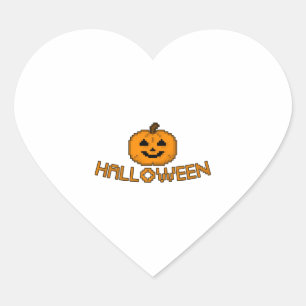 Halloween pumpkin          heart sticker