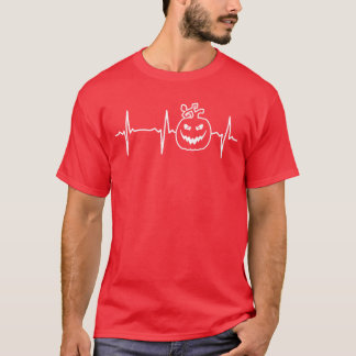 Halloween Pumpkin Heartbeat Pumpkin Halloween Pump T-Shirt