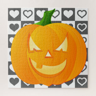 Halloween - Pumpkin - Hearts Jigsaw Puzzle
