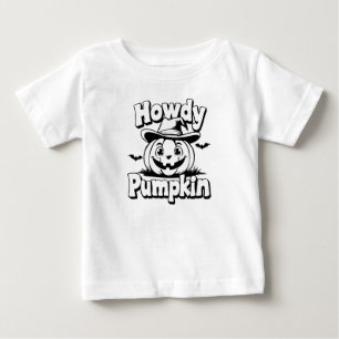 Halloween Pumpkin: Howdy Pumpkin Funny Baby T-Shirt