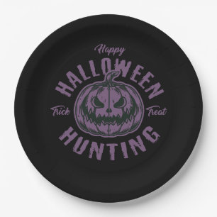 Halloween “Pumpkin Hunting” Party Paper Plate