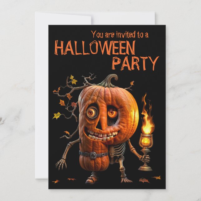 Halloween Pumpkin Invitation (Front)