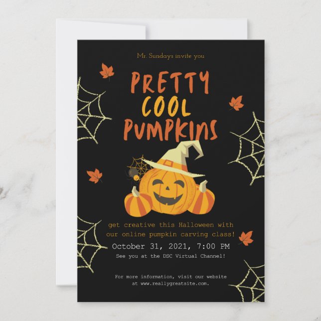 Halloween Pumpkin Invitation (Front)
