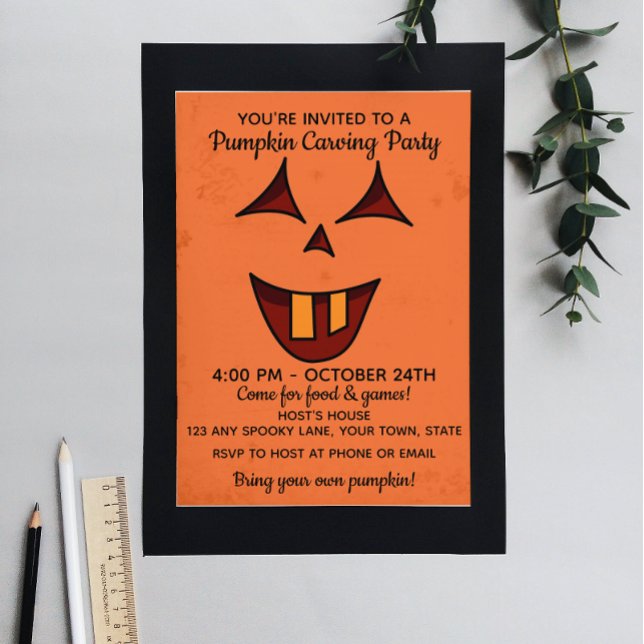Halloween Pumpkin Invitation (Creator Uploaded)