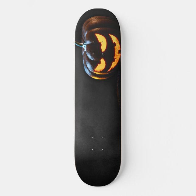 Halloween Pumpkin Jack-O-Lantern Spooky Skateboard (Front)