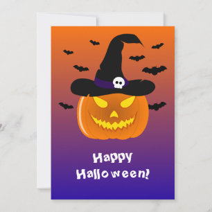 Halloween Pumpkin Jack o’ Lantern Witch Hat
