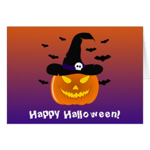 Halloween Pumpkin Jack o’ Lantern Witch Hat