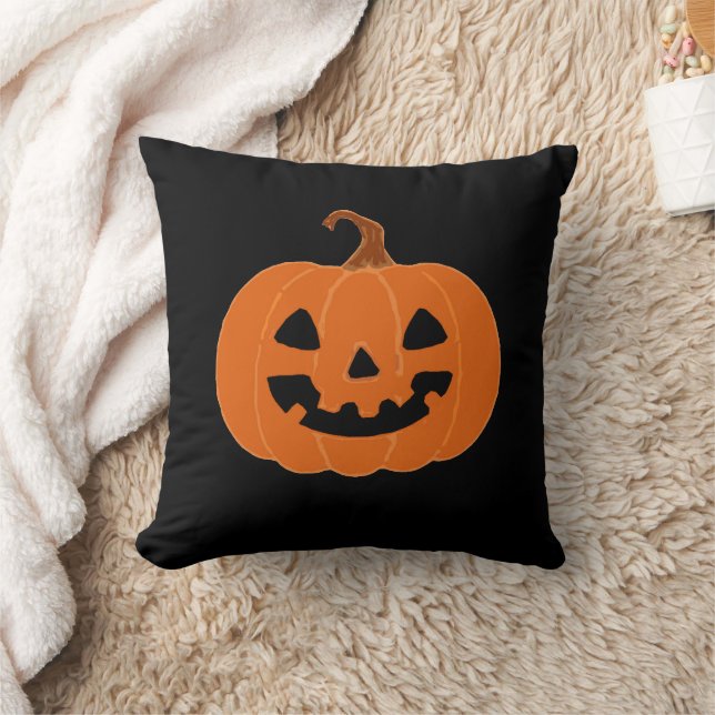 Halloween Pumpkin Jackolantern Stickers Cushion (Blanket)