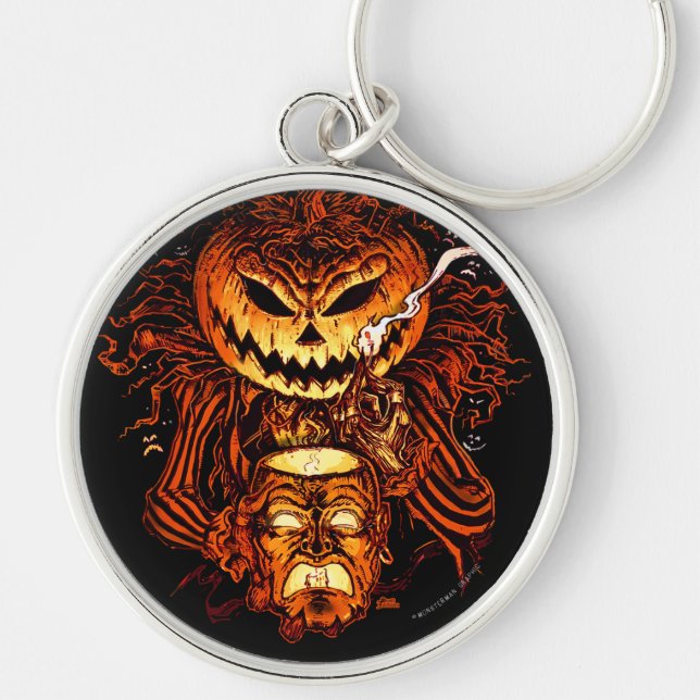 Halloween Pumpkin King Key Ring (Front)